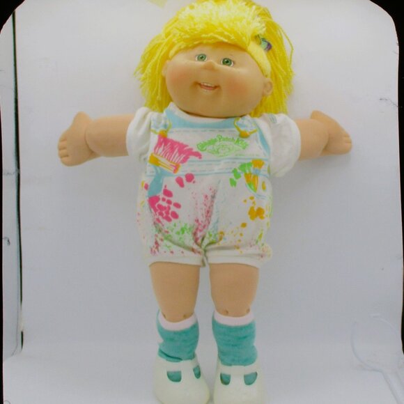 2004 CPK Play Along Lemon Crimped Hair Doll Green Eyes Freckles Retro Outfit Sho - Picture 3 of 9